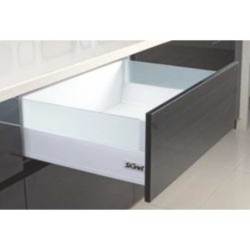 Archimax Soft closing silent motion box drawer slides with Frosted Glass Walls ATBG 400 - 16"